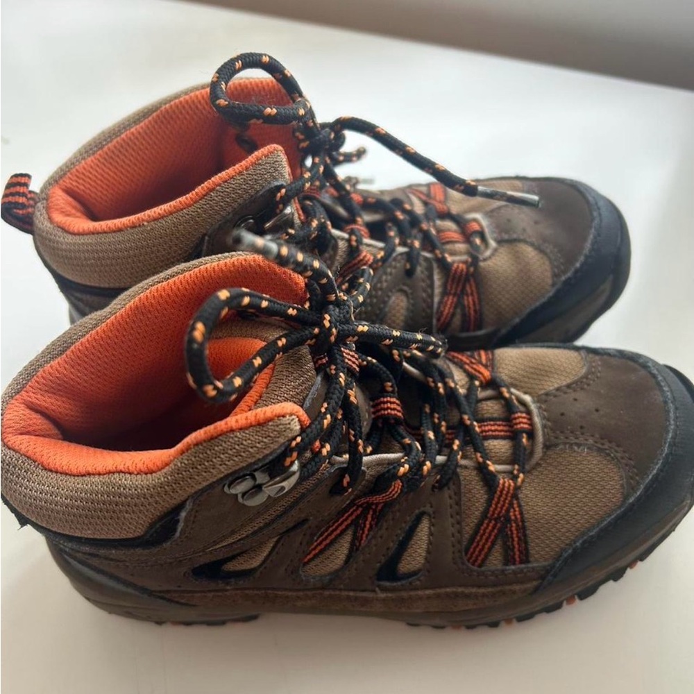 Cherokee Brown and Orange Kids Hiking Boots
